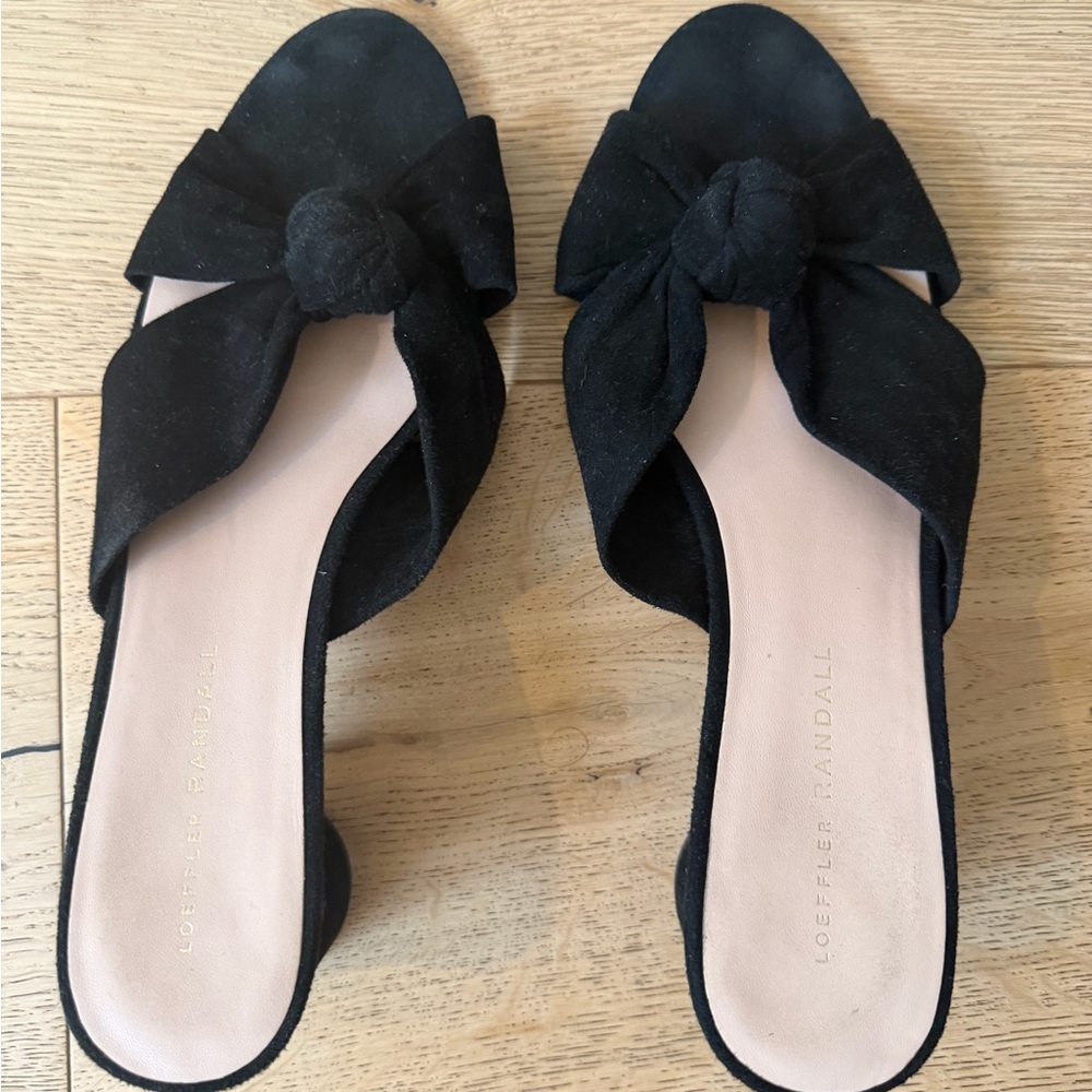 Loeffler Randall Black Knotted Mules